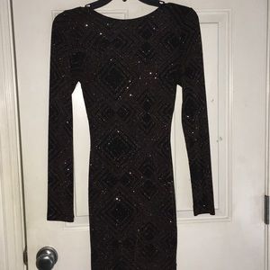 sparkly body con dress